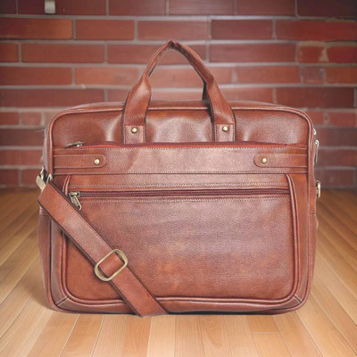 Shivra Men & Women Tan Messenger Bag