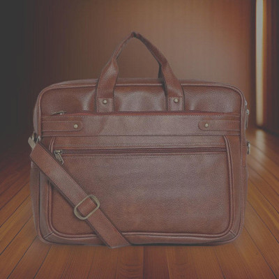 Shivra Men & Women Tan Messenger Bag