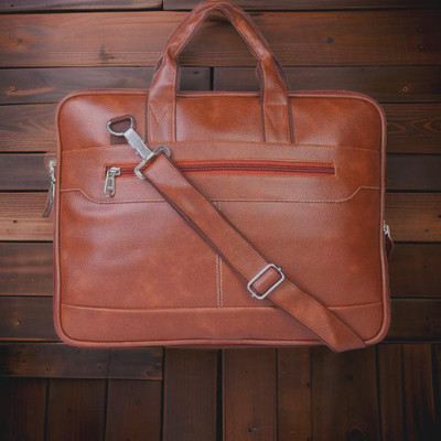 Shivra Men & Women Tan Messenger Bag