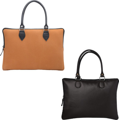 asian Men & Women Tan, Black Messenger Bag(Pack of: 2)