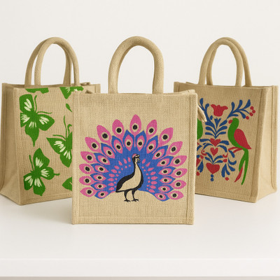 Nanda Store Men & Women Green, Pink, Green Tote(Pack of: 3)