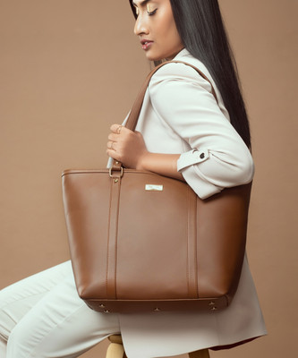 Strokes by Namrata Mehta Women Brown Tote