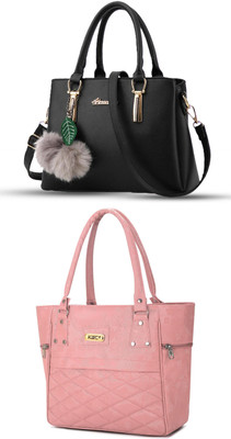 KSC Women Black, Brown Handbag