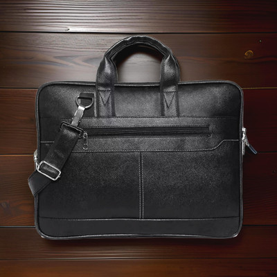 Shivra Men & Women Black Messenger Bag