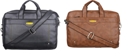 Blowzy Men & Women Tan, Black Messenger Bag