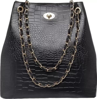 aesthetic Women Black Shoulder Bag