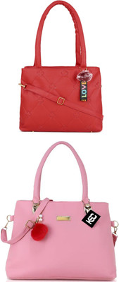Plama Women Red, Pink Handbag