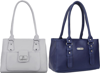 Lazzaroo Women Grey, Blue Shoulder Bag(Pack of: 2)