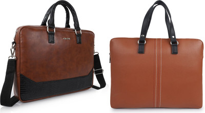 CIMONI Men & Women Tan, Tan Messenger Bag(Pack of: 2)