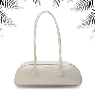 Classy Women Women White Hand-held Bag