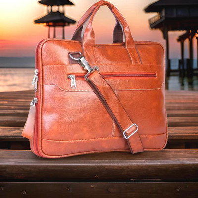 house of common Men & Women Tan Messenger Bag