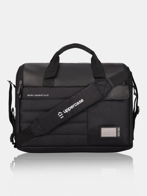 Uppercase Men & Women Black Messenger Bag