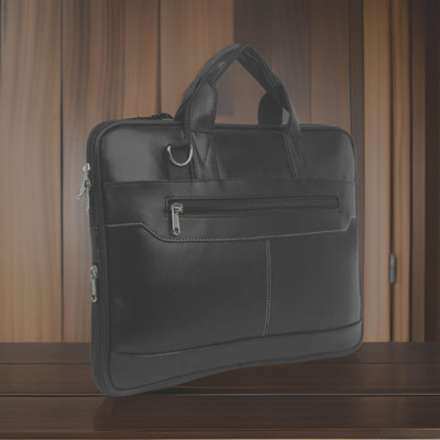 Shivra Men & Women Black Messenger Bag