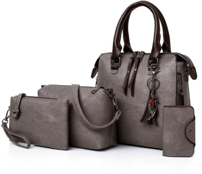 SYGA Women Grey Handbag(Pack of: 4)