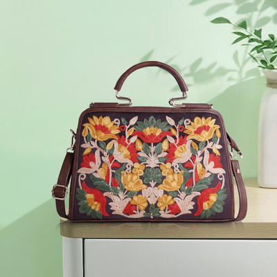 Eveda Women Brown, Multicolor Handbag