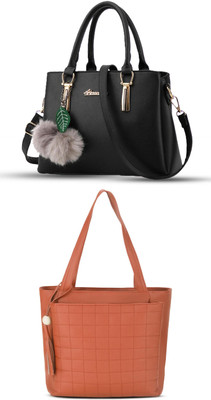 khatushyam collection Women Black, Tan Hobo(Pack of: 2)