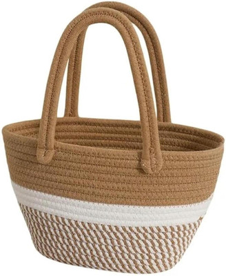 GHATIN Women Brown, White Hand-held Bag