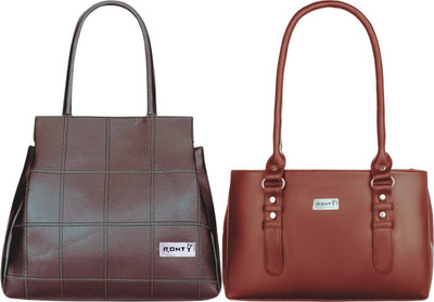 Ronty Women Tan, Brown Handbag