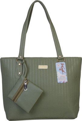 house of common Women Green Tote