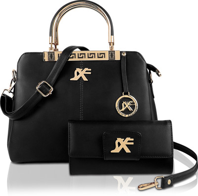 SXF SPEED X FASHION Women Black Hand-held Bag(Pack of: 2)