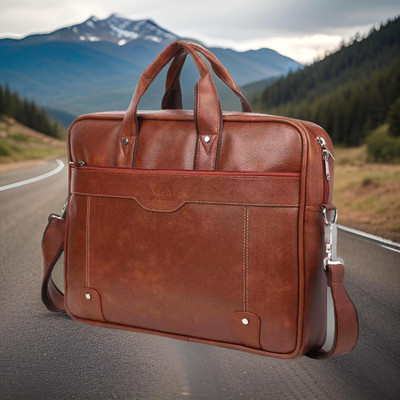 Shivra Men & Women Tan Messenger Bag