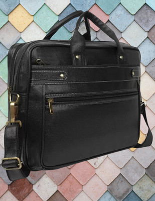 Shivra Men & Women Black Messenger Bag