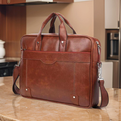 Shivra Men & Women Tan Messenger Bag