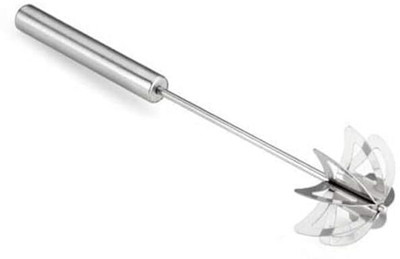 K Buyz 51 W Steel Hand Blender(Stainless Steel Hand Push Whisk Mixer | Manual Egg Beater & Milk Frother Tool)