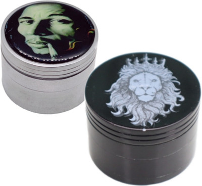 H.K. INTERNATIONAL 50 mm classic metallic crusher/grinder honey dust filter 4 part combo set Hand Muller Grinder