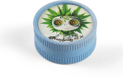 STRONG BONG Biodegradable Grinder - Blue | Herb Crusher 55mm 2-Part Hand Muller Grinder