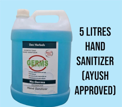 Dev Alcohol based hand sanitizer 5L Can, Liquid hand sanitizer, Hand sanitizer Hand Sanitizer Can(5 L)