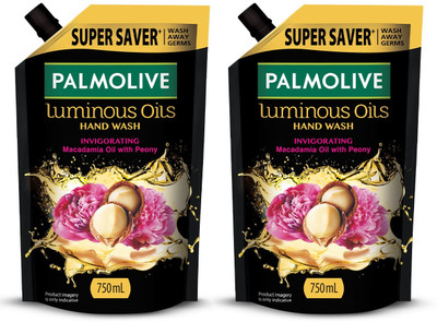 PALMOLIVE Luminous Oils Invigorating Combo Saver Pack Hand Wash Pouch(2 x 750 ml)