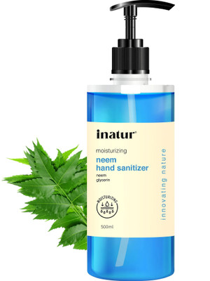 inatur Moisturising With Neem Extract, Kills 99.9% Germs Hand Sanitizer Pump Dispenser(500 ml)