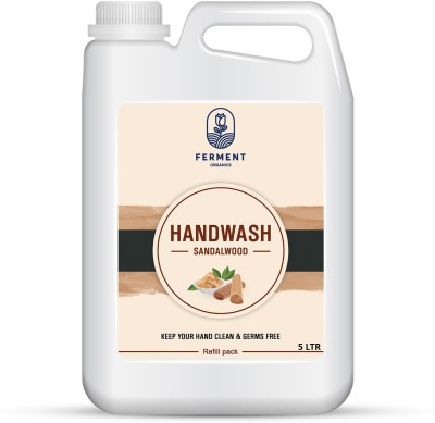 FERMENT ORGANICS Liquid Handwash, pH-Balanced, Skin Moisturizing, Soft Skin Sandalwood Hand Wash Can(5 L)