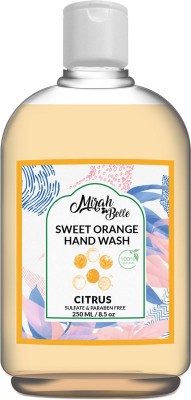 Mirah Belle Sweet Orange Hand Wash (250 ml) - Sulfate & Paraben Free - Vegan, Cruelty Free, SLS, GMO-Free Hand Wash Bottle(250 ml)