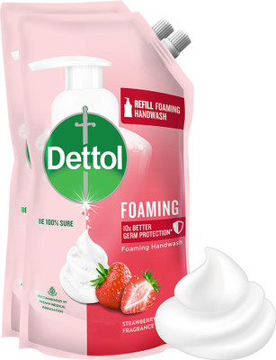 Dettol Foaming Strawberry Hand Wash Refill Pouch(2 x 700 ml)