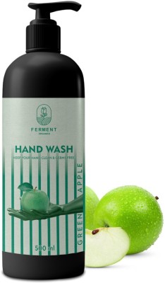 FERMENT ORGANICS Handwash Liquid Soap 500 ml , Green Apple, Germ Protection and Skin Moisturizing Hand Wash Bottle + Refill(500 ml)