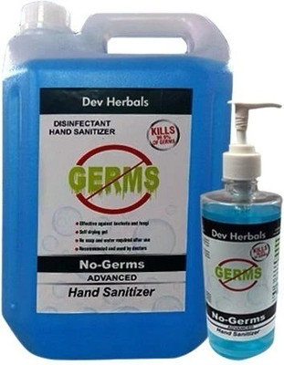Dev hand sanitizer 5 Liters can PO1 + 1 refill pack 500ml Hand Sanitizer Bottle + Refill(2 x 2750 ml)