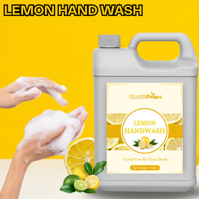 smartdrops Lemon HandWash Liquid remove bacteria and viruses | Hand Wash Can(5000 ml)