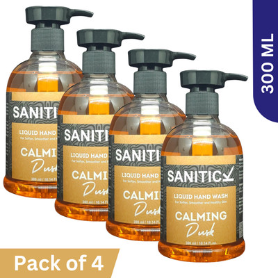 Sanitick Liquid Handwash - Calming Dusk | Gentle & Refreshing Formula for Clean Hand Wash Bottle(4 x 300 ml)