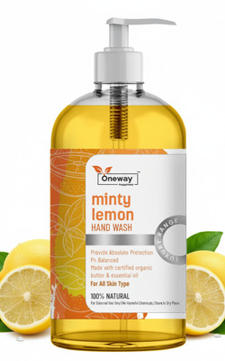 Oneway Happiness Fresh Lemon Handwash – Deep Clean & Refreshing Aroma Hand Wash Bottle(500 ml)