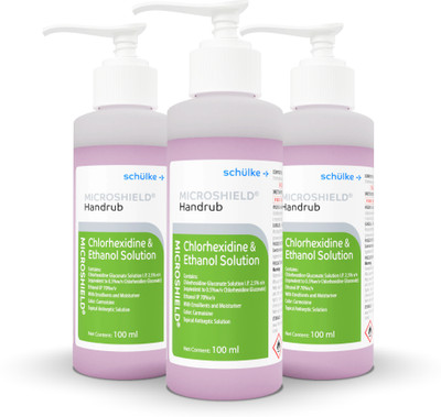 Microshield Handrub 100ml (CHG + Ethanol) Pack Of 3 Hand Rub Bottle(3 x 100 ml)