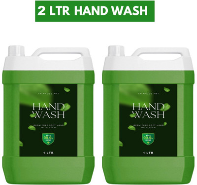 Triangle Ant NEEM Hand wash Liquid - Refill | Moisturizing & Soft Hand Hand Wash Can(2 x 1 L)
