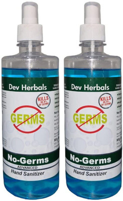 Dev Herbals  500ml 2 Pack Alcohol Based Hand Sanitizer Spray Bottle(2 x 250 ml)