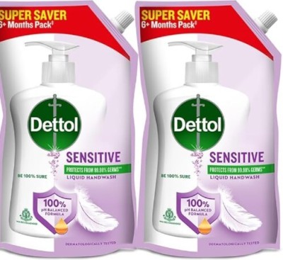 Dettol Handwash Hand Wash Pouch(2 x 337.5 ml)