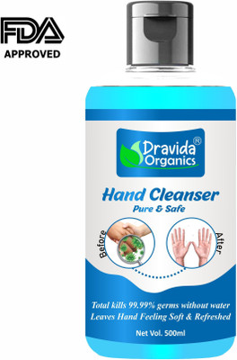 Dravida Organics Anti-Bacterial Alcohol Based  / Hand Cleanser Hand Sanitizer Bottle(500 ml)