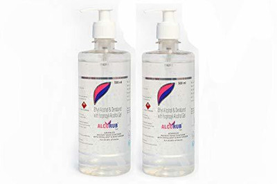alcorub Gel Handrub Hand Rub Pump Dispenser(2 x 500 ml)