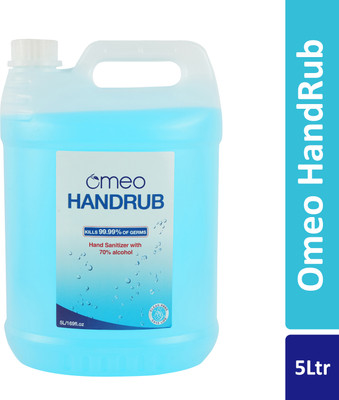 Omeo Hand Rub Sanitizer 5 LTR Can Hand Rub Can(5 L)