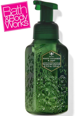 BATH & BODY WORKS WHITE CUCUMBER AND MINT FOAMING HAND WASH Hand Wash Bottle + Dispenser(259 ml)