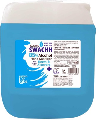 Austro Labs SWACHH 85 HAND SANITIZER LIQUID - REFILL PACK (5 LTR) 5 LITER Hand Sanitizer Can(5000 ml)